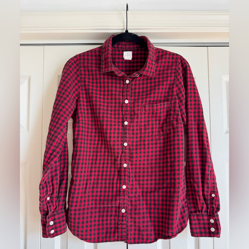 J. Crew The Perfect Shirt Flannel Checked Button-Down Shirt
